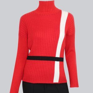 Turtleneck white line- 8999